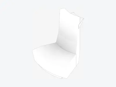 Seating - Contemporary - Blume - Type - Closing - High Back Low-poly 3D model