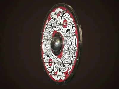 Viking Shield 33 Low-poly 3D model