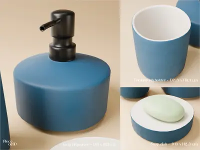 CISTE II - Bathroom set - ALINEA - 3 pieces Free 3D model