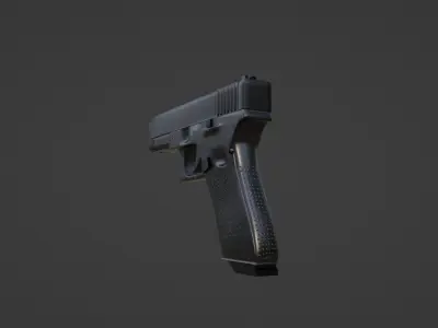  Pistol Gun Glock 17 5fth gen Roblox compatible Low-poly 3D model