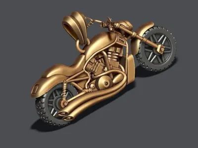 Motorcycle pendant 3d 3D print model buy