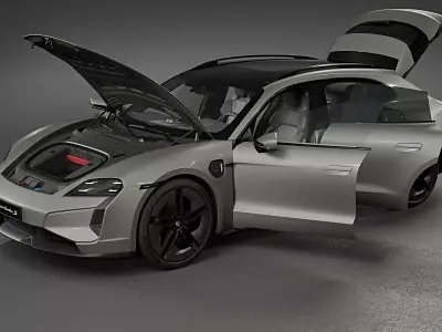 2025 Porsche Taycan Turbo S Sport Turismo 3D model