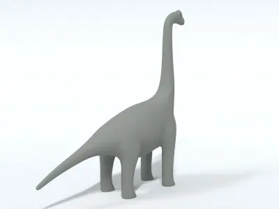 Cartoon Brachiosaurus Dinosaur 3D model