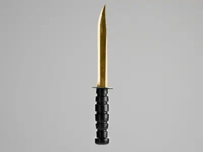 Knife Low-poly 3D model 17