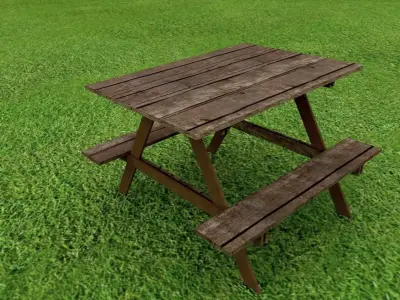 Picnic Table 3D model purchase