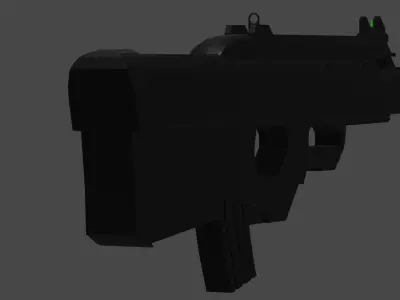Lowpoly F2000 model gun Low-poly 3D model