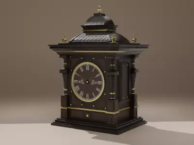 Old antique clock 3D model
