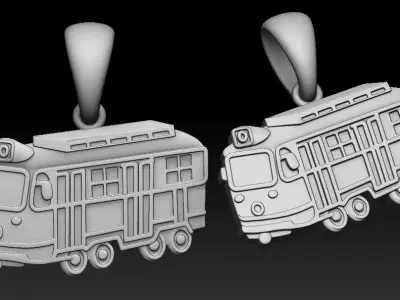 Streetcar Pendant 3D Model 3D print model
