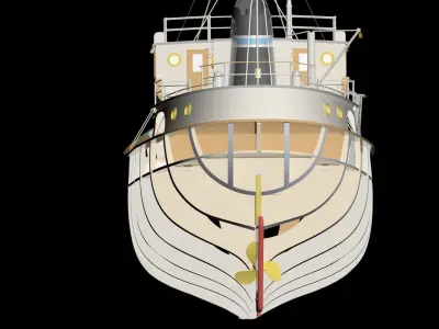 MODEL TRAWLER 3d model AND LASER CUT 3D model