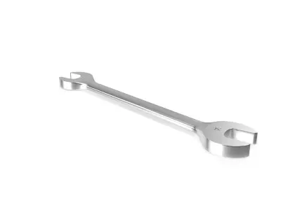 Standard Metric Open End Wrench Low-poly 3D model
