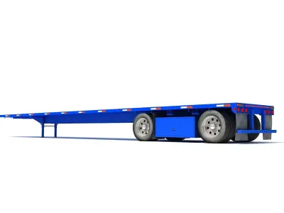 Flatbed Trailer 3D model