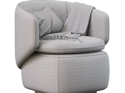 Crescent Swivel Chair 3D model purchase