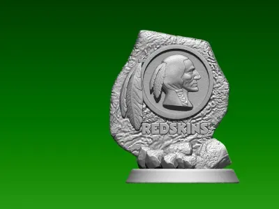 NFL - Washington Redskins Statude Decor - CNC wood - 3d print 3D print model