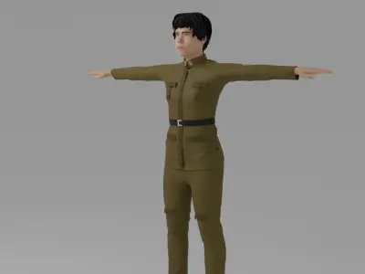 WW2 Soldier  Low-poly 3D model