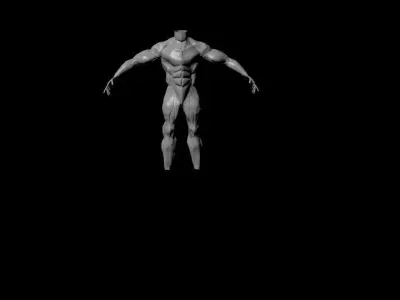MALE HUMAN BODY Free low-poly 3D model purchase