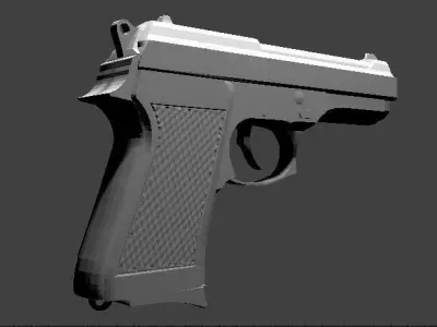 Pistol 3d model for free Free 3D model