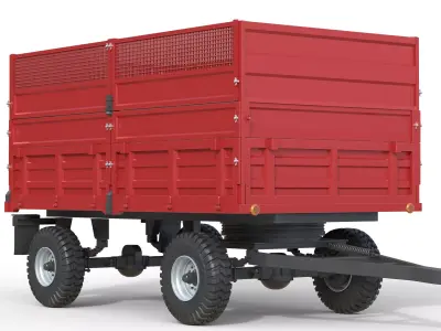 Celmak Dump Trailer Low-poly 3D model