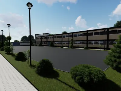 industrial building 3D model