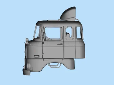 IFA W50 long cab SCALE custom rc body shells 3D print model