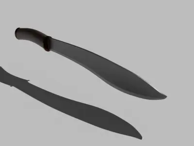 Machete knife 3D model buy