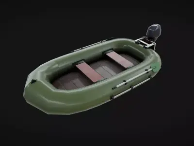 Fishing Boat 02 Low-poly 3D model