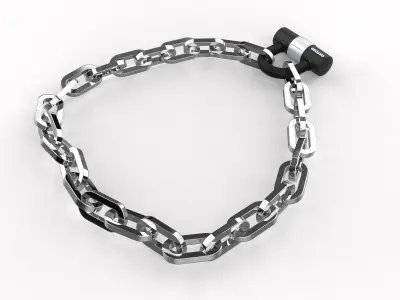 Oxford HD Motorcycle Security Lock and Chain 3D model