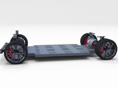 2020  Tesla Roadster 3 Motor Chassis 3D model