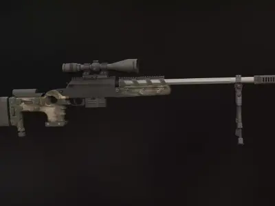 TPG-1 sniper rifle Low-poly 3D model