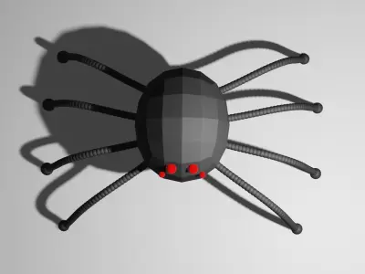 Simple Spider Free low-poly 3D model