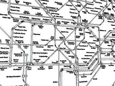 London Underground Map Low-poly 3D model