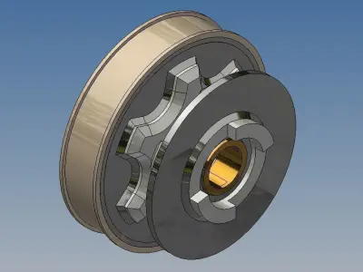 Chain wheel for 12 mm chain with 6 tooth 3D model