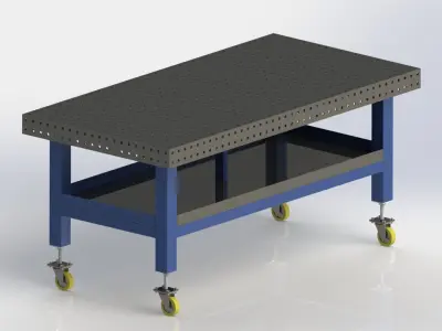 Professional Welding Table    Technical Drawings for Fabrication 3D model