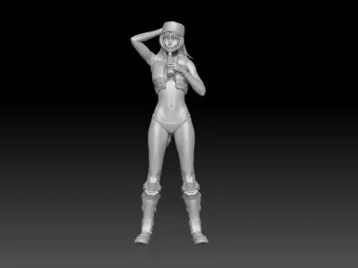 APOCALYPSE GIRL COKE GARAGE MECHA MILITARY 3D print model