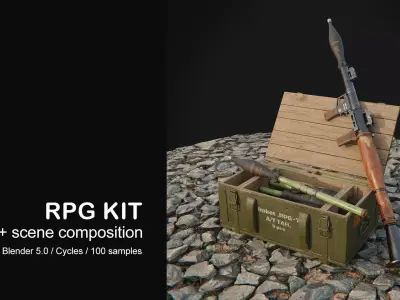 RPG rocket launcher KIT 3D model