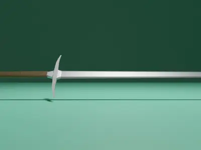 Low poly medieval sword Free low-poly 3D model order