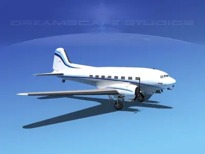 Douglas DC-3 Private 3 3D model