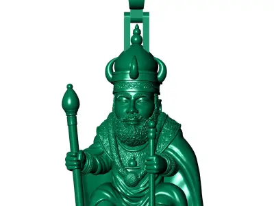 The King Pendent 3D print model