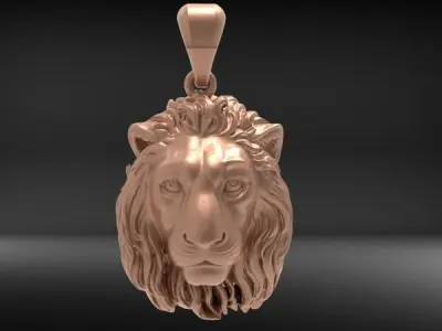 Lion head pendant Hollow Light weight Jewelry 3D print model purchase