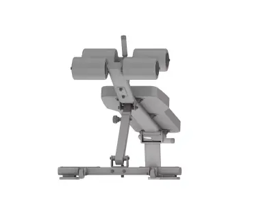 Decline abdominal bench Low-poly 3D model