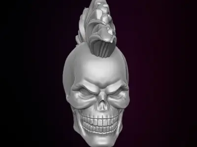 Skull Riot Head 3D printable File 3D print model