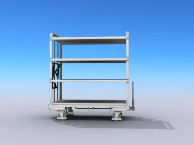 Transport Cart Low-poly 3D model