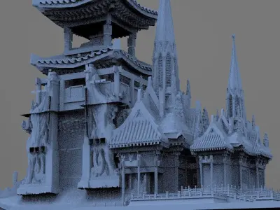 General Warlord Temple 2 3D model