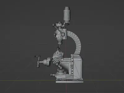 Drill machine very old electric drill machine  3D model