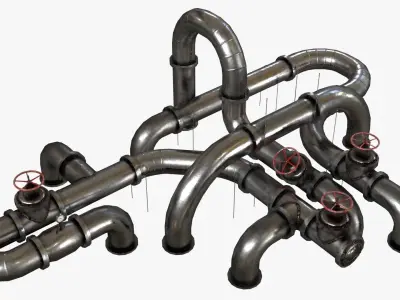 Pipes Modular Kit Collection 3D Model Pack