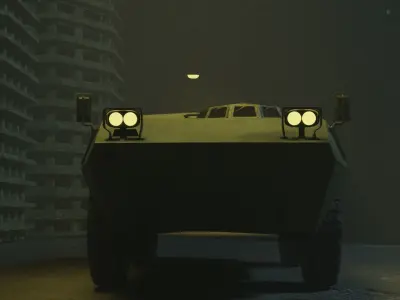 Fiat 6614 - Wheeled Armoured Personnel Carrier Low-poly 3D model