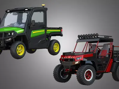 Off Road Dune Buggies 2 in 1 3D Model Pack