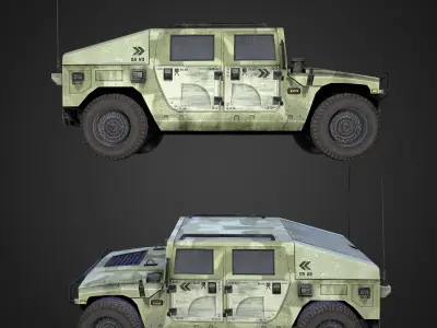 US Army Humvee HMMWV 3D model