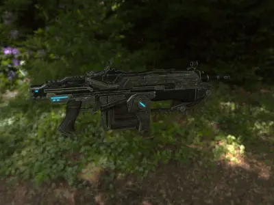 Weapbon Lancer Gun Low-poly 3D model