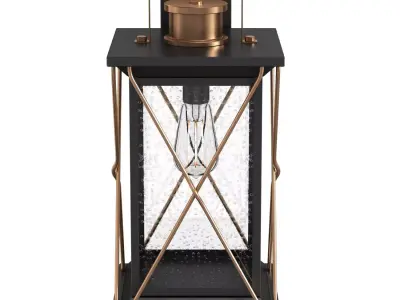 Barlowe 1 Light 19 inch Antique Bronze Outdoor Wall Lantern  3D model