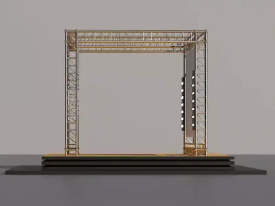 Box Truss Low-poly 3D model